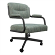 Pemberly Row Swivel Metal Caster Dining Chair in Watusi Aquatint Gray