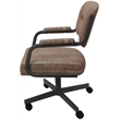 Pemberly Row Swivel Metal Caster Dining Chair in Watusi Madder Gray