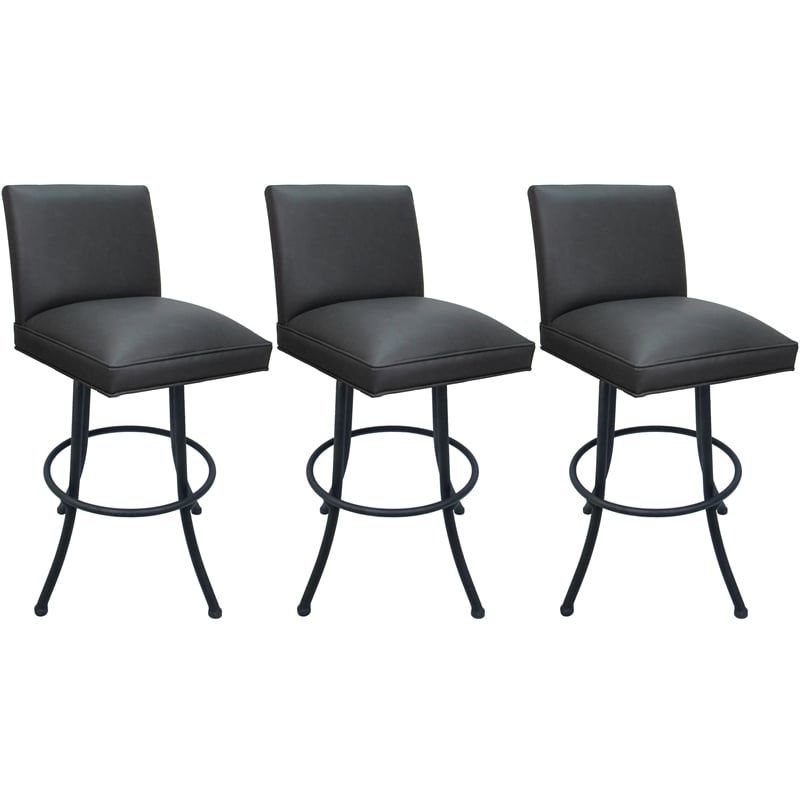Pemberly Row Set of 3 Extra Tall Swivel Metal 34