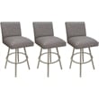 Pemberly Row Set of 3 Extra Tall Swivel Metal 34