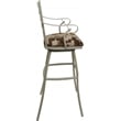 Pemberly Row Aluminum Outdoor/Indoor Extra Tall Stool Arms in Terracotta/Beige