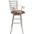 Pemberly Row Aluminum Outdoor/Indoor Extra Tall Stool Arms in Terracotta/Beige