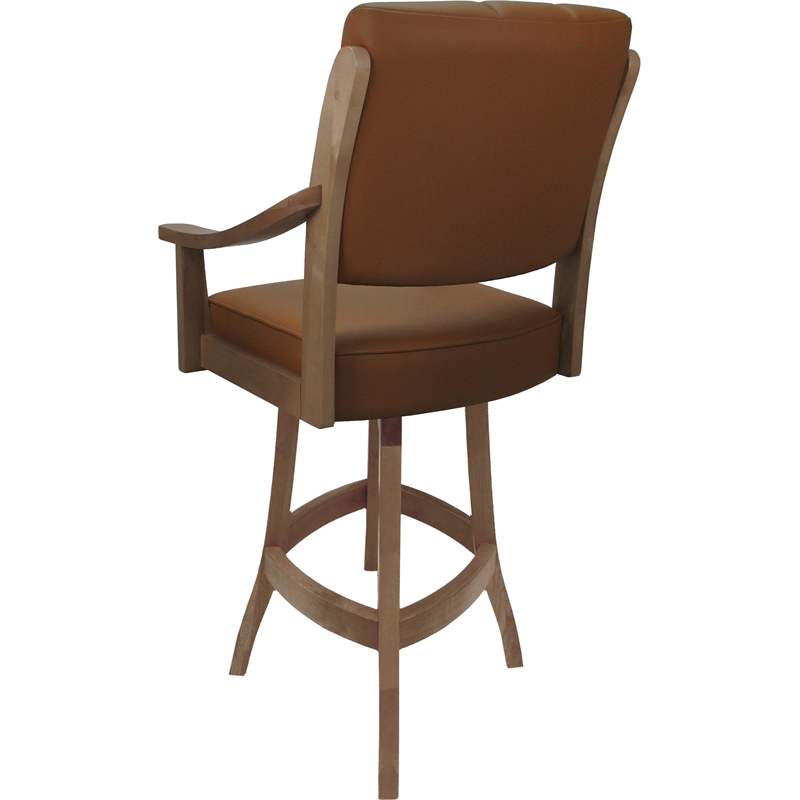 Pemberly Row Leather Counter Solid Wood 26
