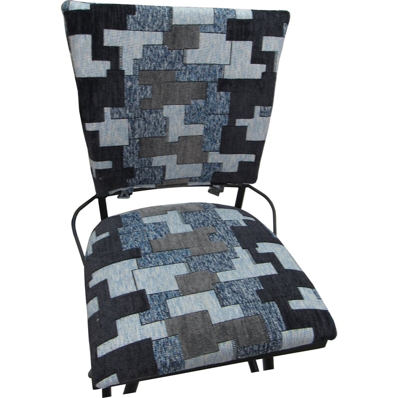 Pemberly Row Outdoor/Indoor Swivel Bar Stool PB Armless in Craftsman Flint/Gray