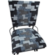 Pemberly Row Outdoor/Indoor Swivel Bar Stool PB Armless in Craftsman Flint/Gray