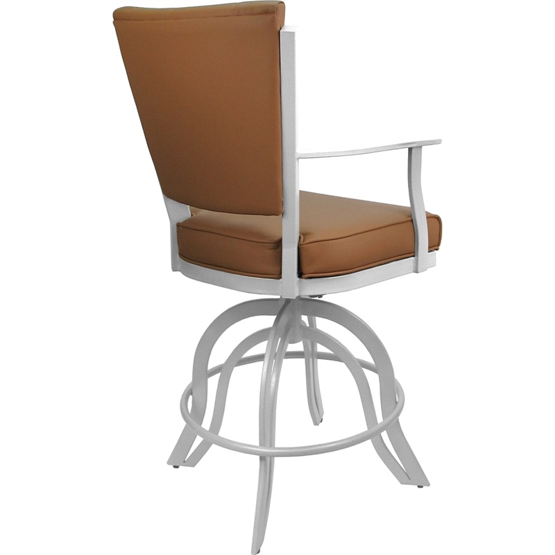 Pemberly Row Leather Counter Swivel Metal 26