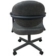 Pemberly Row Swivel Metal Caster Dining Chair in Northwest Elk/Grey
