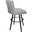 Pemberly Row Set of 3 Extra Tall Swivel Metal Stools Hemsath Slate/Brown