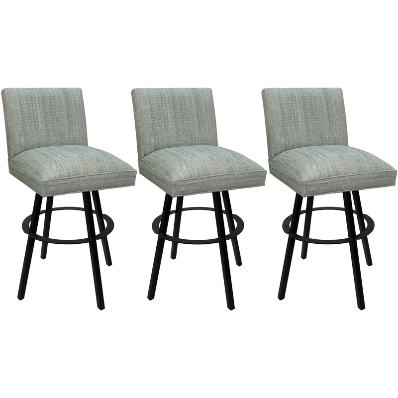 Pemberly Row Set of 3 Extra Tall Swivel Metal 34
