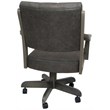 Pemberly Row Caster Solid Wood Dining Chair in Elk Charcoal/Asian Gray