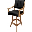 Pemberly Row Leather Counter Solid Wood 26