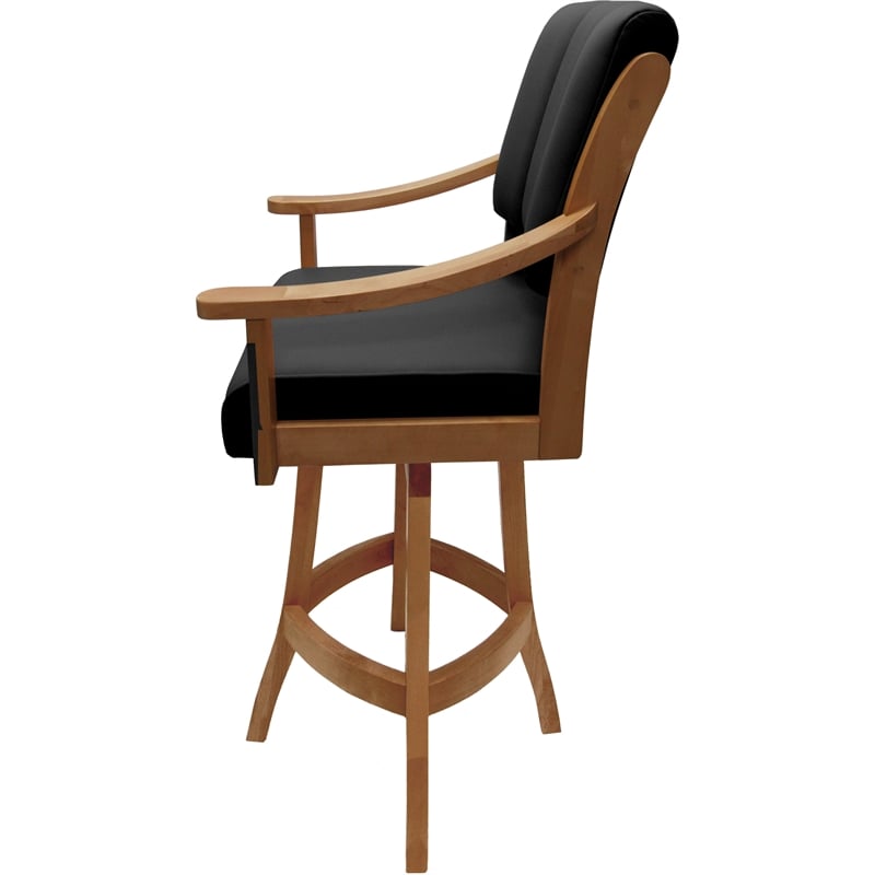 Pemberly Row Leather Counter Solid Wood 26