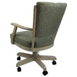 Pemberly Row Swivel Wood Dining Caster Chair on Wheels in Smoke Gray