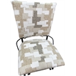 Pemberly Row Outdoor/Indoor Extra Tall Stool PB Armless in Craft White/Black