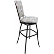 Pemberly Row Outdoor/Indoor Extra Tall Stool PB Armless in Craft White/Black