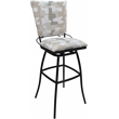 Pemberly Row Outdoor/Indoor Extra Tall Stool PB Armless in Craft White/Black