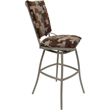 Pemberly Row Set of 3 Outdoor Indoor Counter Stools Armless in Terracotta/Beige