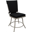 Pemberly Row Outdoor/Indoor Metal Patio Dining Set Armless in Black/Beige