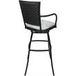 Pemberly Row Set of 3 Extra Tall Stools with Arms in UH W Stone & Gray