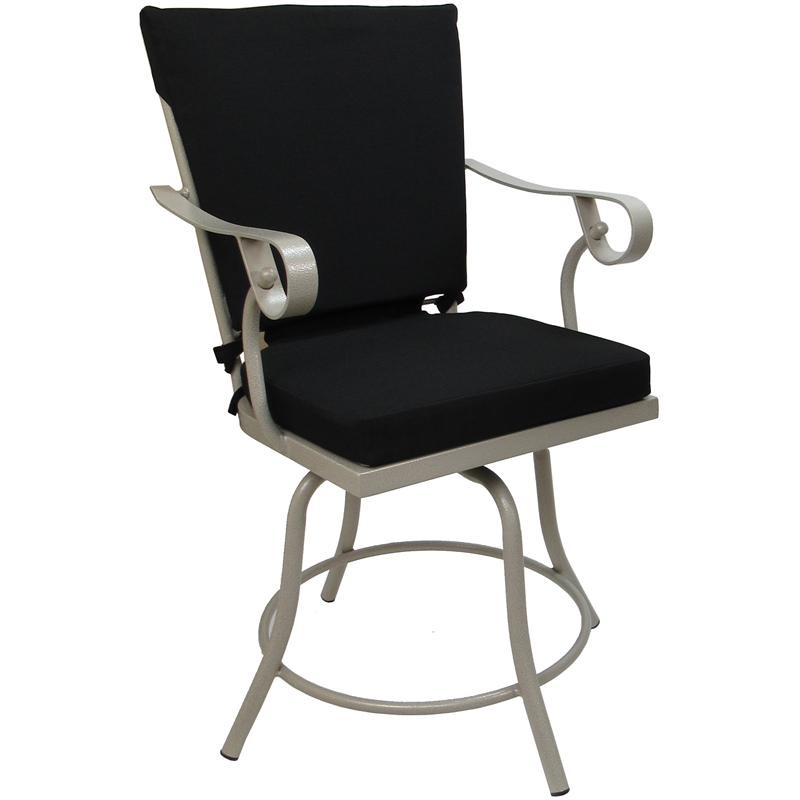 Pemberly Row Outdoor/Indoor 5 Piece Patio Dining Set in Black and Beige