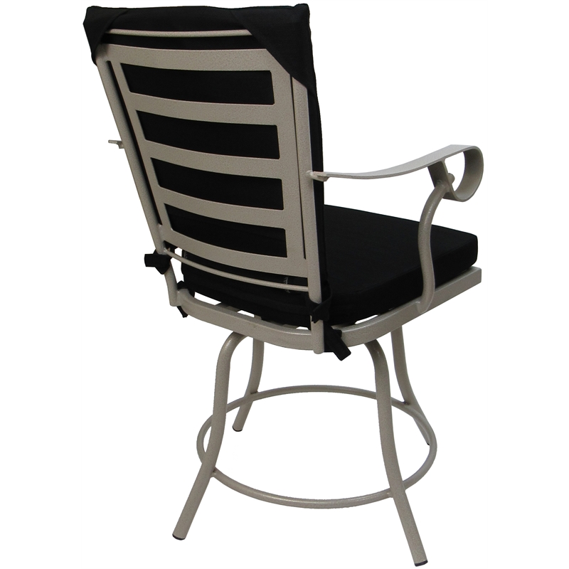 Pemberly Row Outdoor/Indoor 5 Piece Patio Dining Set in Black and Beige