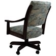 Pemberly Row Swivel Wood Dining Caster Chair in Poet Sky Blue and Black