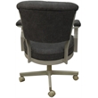 Pemberly Row Swivel Tilt Metal Caster Chair in Dark Gray and Beige