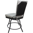 Pemberly Row Outdoor/Indoor Patio Dining Chair in Cream Fabric and Gray