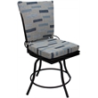 Pemberly Row Outdoor/Indoor Patio Dining Set in Blue Beige and Black