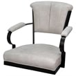 Pemberly Row Swivel Tilt Metal Caster Chair in Smoke Beige and Black
