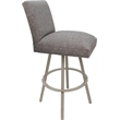 Pemberly Row Set of 3 Swivel Metal Counter Stools in Mojave Gray and Beige