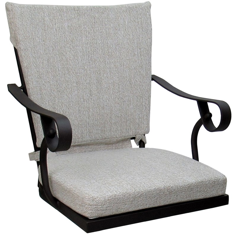 Pemberly Row Outdoor/Indoor Patio Dining Chair in White Linen and Black