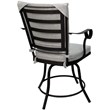 Pemberly Row Outdoor/Indoor Patio Dining Chair in White Linen and Black