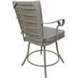 Pemberly Row Outdoor/Indoor Patio Dining Chair in White Linen and Beige