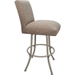 Pemberly Row Set of 3 Swivel Metal Counter Stools in Basin Beige and Beige Metal