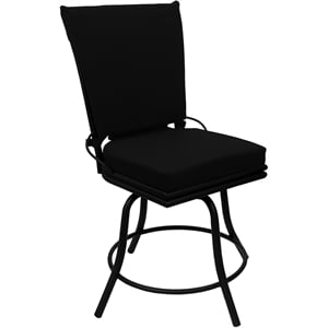 Pemberly Row Outdoor/Indoor Patio Dining Chair without Arms in Black