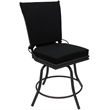 Pemberly Row Outdoor Indoor Patio Dining Set without Arms in Black and Gray