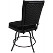Pemberly Row Outdoor Indoor Patio Dining Set without Arms in Black and Gray
