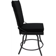 Pemberly Row Outdoor Indoor Patio Dining Set without Arms in Black and Gray