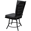 Pemberly Row Outdoor Indoor Patio Dining Set without Arms in Dark Gray and Black