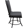 Pemberly Row Outdoor Indoor Patio Dining Set without Arms in Dark Gray and Black