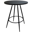 Pemberly Row 5-Piece Outdoor and Indoor Fabric Pub Set in Multi-Colour and Black