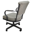 Pemberly Row Swivel Metal Caster Chair in Portwood Ash and Gray