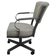 Pemberly Row Swivel Metal Caster Chair in Portwood Ash and Gray