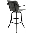 Pemberly Row Swivel Metal Extra Tall Stool 34