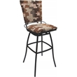 Pemberly Row Set of 3 Outdoor Indoor Armless Counter Stools in Terracotta Gray
