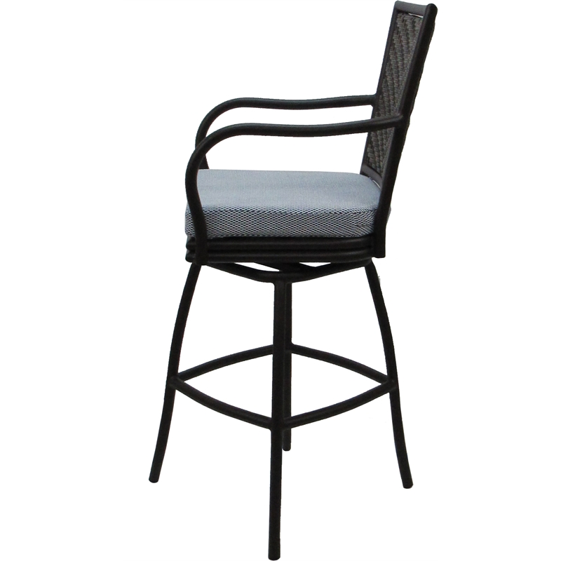 Pemberly Row Outdoor/Indoor Swivel Bar Stool 30