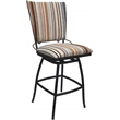 Pemberly Row Outdoor Indoor Counter Bar Stool Armless in Driftwood Nutmeg Gray