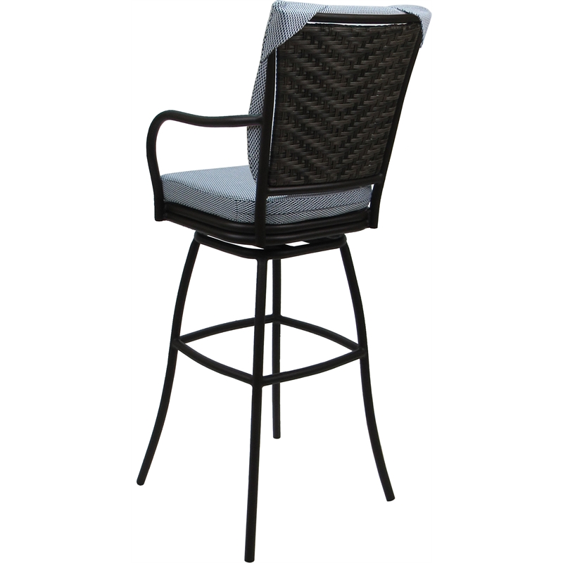 Pemberly Row Outdoor/Indoor Swivel Extra Tall Stool 34