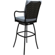 Pemberly Row Outdoor/Indoor Swivel Extra Tall Stool 34